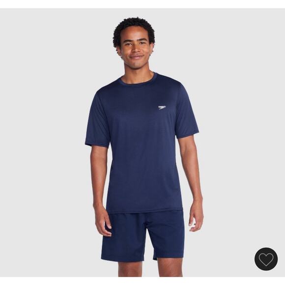 Speedo Men's Short Sleeve Rash GuardSwim Shirt - Picture 1 of 2